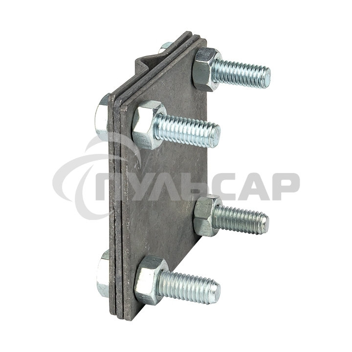 Зажим полоса 40 - прут 10 (3 пластины 70х70мм) HZ EKF lp-g3101