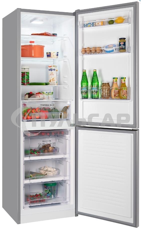 Холодильник Nordfrost NRB 162NF S серебристый двухкамерный 205/105 л морозилка снизу