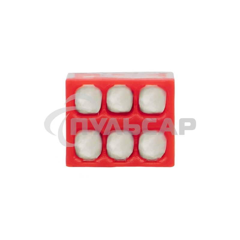 Экспресс-клемма с пастой Rexant СМК 2273-246, 6-проводная 0.5-2.5 мм², прозрачная (100 шт./уп.)