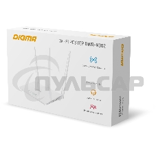 Роутер беспроводной Digma DWR-N302 N300 10/100BASE-TX белый (упак.:1шт)