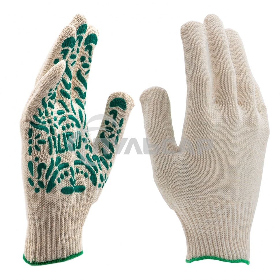 Перчатки трикотажные, ПВХ-покрытие 