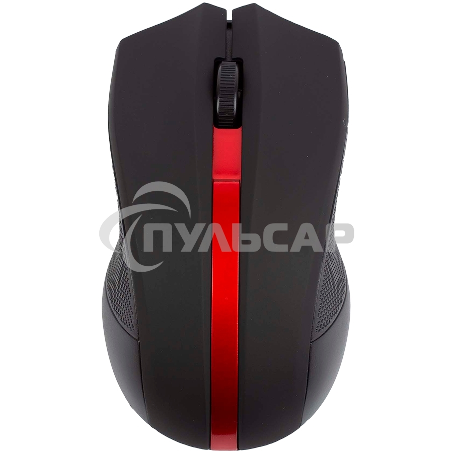 Мышь беспроводная HIPER HOMW-073 черный/красный, 1000 dpi, радиоканал, USB, кнопки - 3