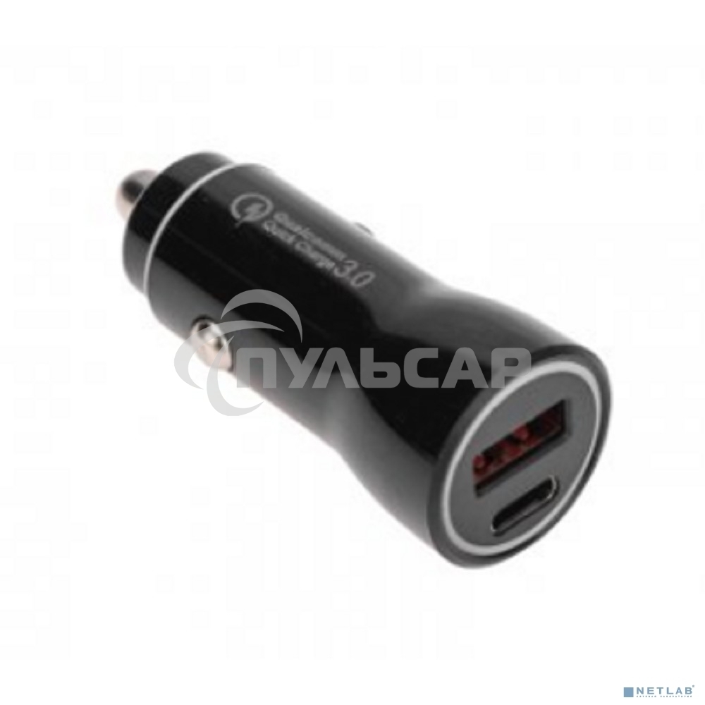 Автозарядка в прикуриватель Rexant АЗУ USB-A (QC 3.0)+USB-C (PD), 38Вт черный