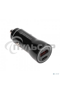 Автозарядка в прикуриватель Rexant АЗУ USB-A (QC 3.0)+USB-C (PD), 38Вт черный