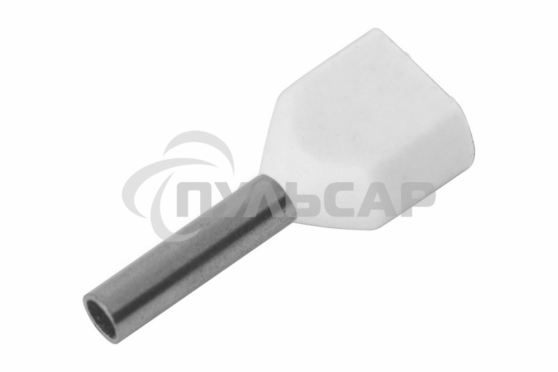 Наконечник штыревой втулочный изолированный F-8 мм 2х0.5 мм² (НШВи(2) 0.5-8/Ги2 0,5-8) белый Rexant