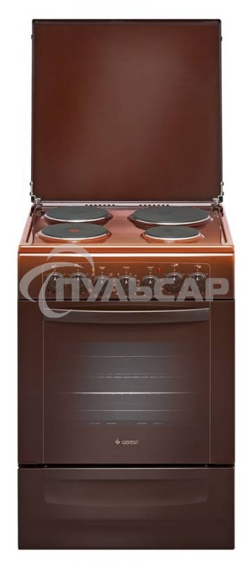 Плита электрическая Gefest 6140-02 0001 коричневый, конфорок 4 электрических, духовка 55 л, 60 см x 85 см x 60 см