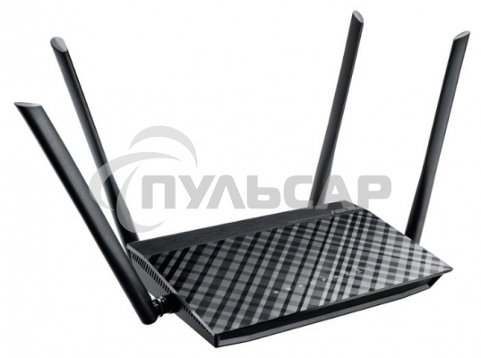 Маршрутизатор беспроводной Asus RT-AC1200 10/100BASE-TX черный (Dual Band)