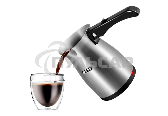 Электрическая турка Centek CT-1099 SS серебристый, исп. кофе - молотый, 0.5 л, 480 Вт