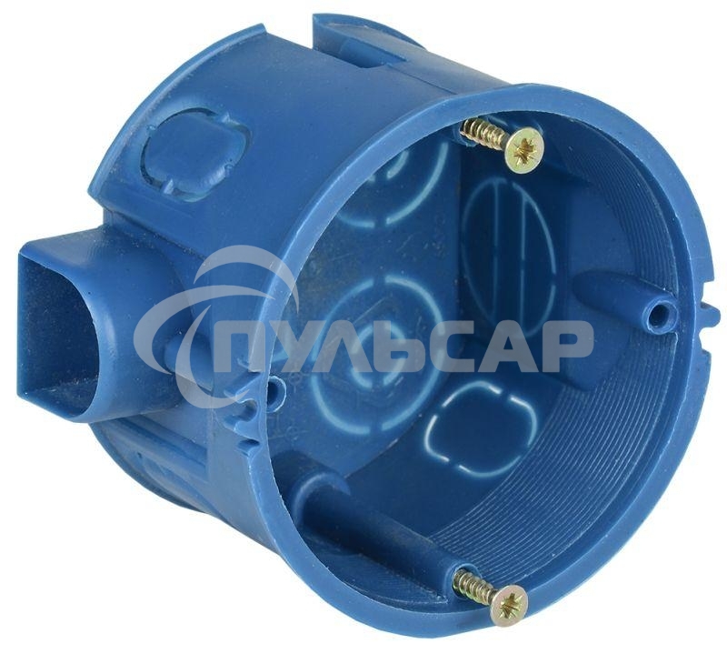 Коробка установочная С3 d68x45 для твердых стен (с саморезами и стык. узлами) IEK UKT10-068-045-000-A-S-UO