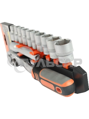 Набор торцовых головок PATRIOT SSR-1/2, CrV сталь, трещотка, удлинитель, 12 предм.Тороцовые головки 10 шт: 10,11,12,13,14,15,17,19,22,24мм удлинитель 125мм 1шт трещотка 72 зуба 1 шт