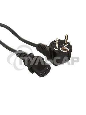 Кабель питания ExeGate Power PC-3P (Евровилка угловая Schuko->С13) VDE-250V-3*1.0-CU, 10A, 3м