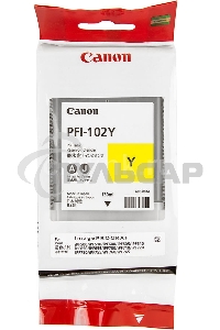 Картридж струйный Canon PFI-102Y (0898B001) желтый, 130 мл., для imagePROGRAF iPF605, iPF610., iPF650, iPF655, iPF710, iPF750, iPF755, LP17, iPF510