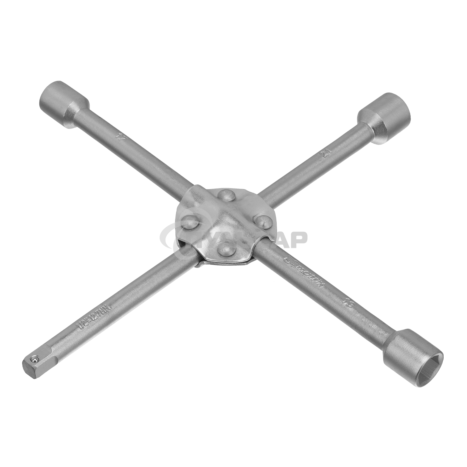 Ключ-крест баллонный Matrix, 17 x 19 x 21 мм, квадрат 1/2