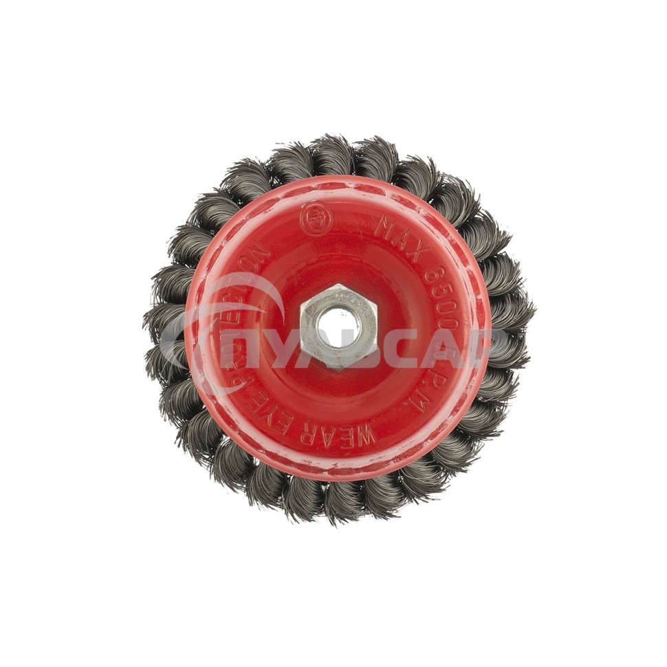 Щетка Matrix для УШМ, 125 мм, М14, Чашка, двухрядная, крученая проволока 0,35 мм