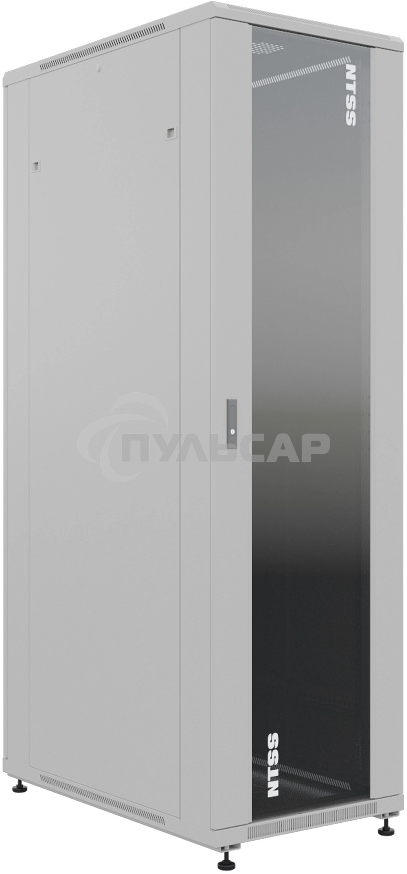 Шкаф серверный NTSS Премиум NTSS-R47U60100GS, напольный 47U 600x1000мм пер.дв.стекл металл 900кг серый 2210мм IP20
