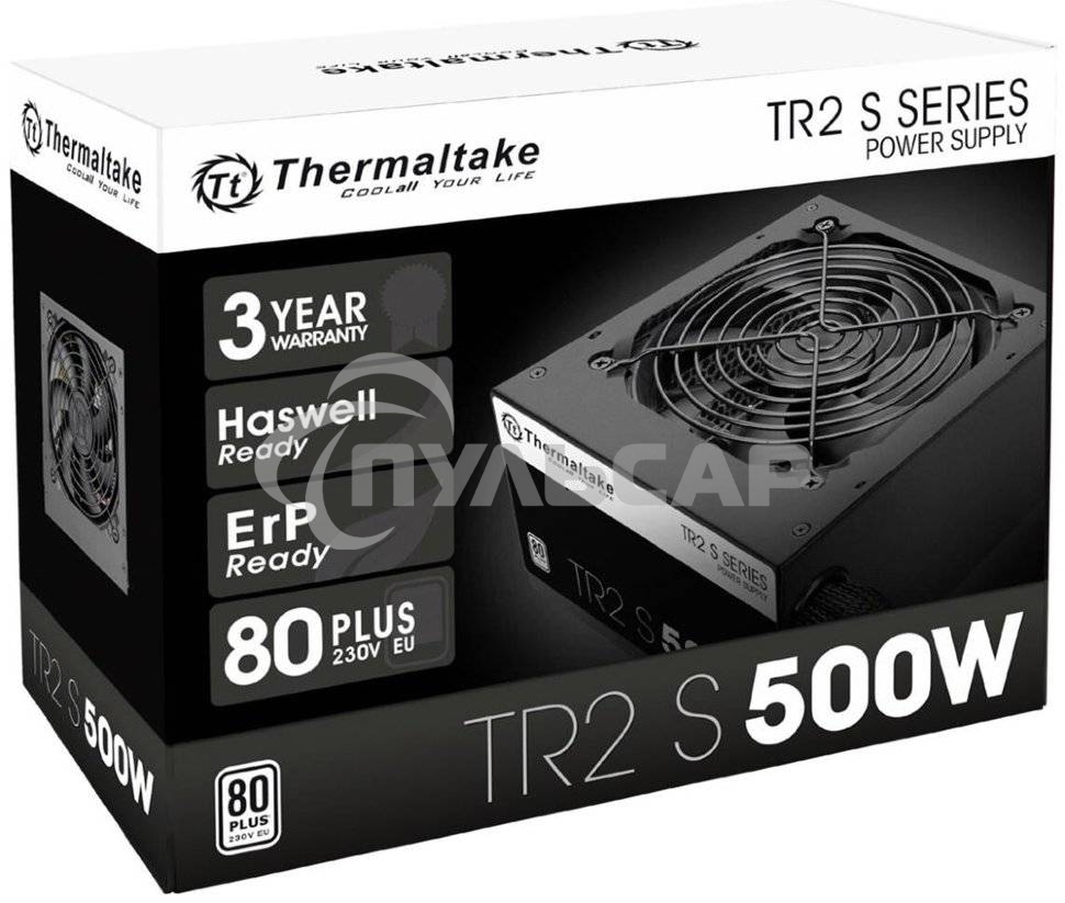 Блок питания Thermaltake TR2 S (PS-TRS-0500NPCWEU-2), 500Вт, 80 PLUS, 120мм, черный