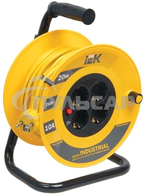 Удлинитель на катушке 4х20м с заземл. 10А IP20 УК20 
