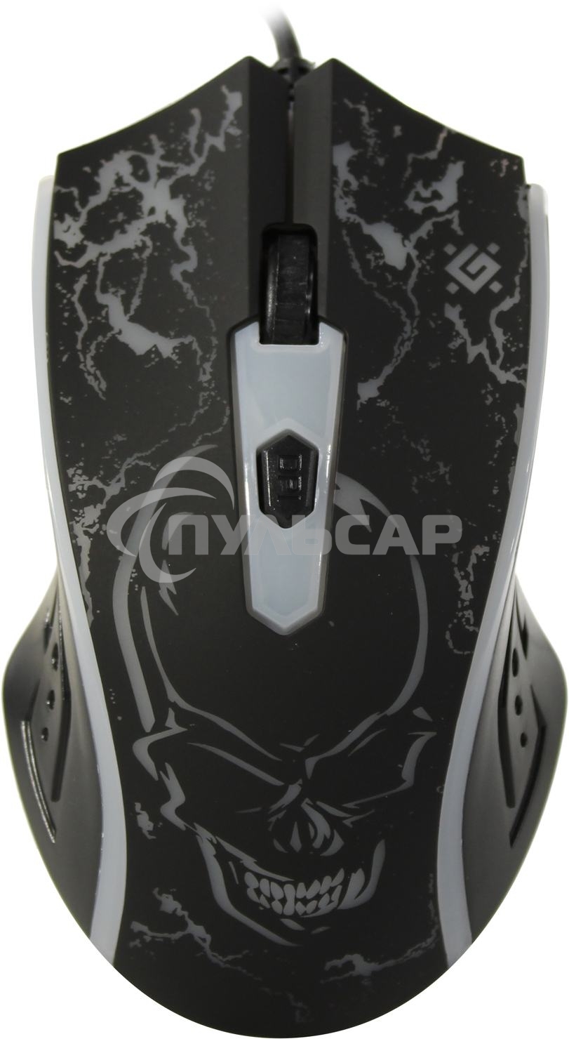 Мышь проводная Defender Overmatch GM-069 черный, 2400 dpi, USB, кнопки - 4