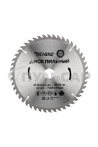 Диск пильный 254 мм х 48 зуб х 32/30 мм Kranz