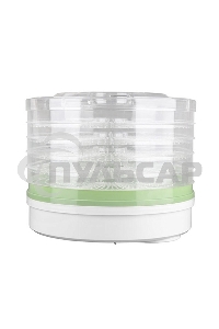 Сушилка для овощей и фруктов Blackton Bt FD1114 White-green, Мощность 245 Вт, Регулировка температуры 35-70 °С, 5 основых поддонов, 2 дополнительных поддона для пастилы, Конвективная сушка, Сохраняет максимум витаминов и питательных веществ в овощах, фрук