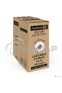 Кабель ExeGate Special UTP 4 пары кат.5e CCA, 26AWG, бухта 100м, серый, PVC