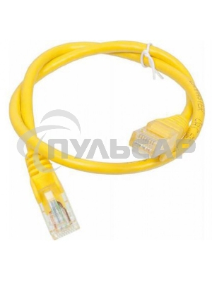 Патч-корд Lanmaster UTP TWT-45-45-0.5-YL вилка RJ-45-вилка RJ-45 кат.5е 0.5м желтый ПВХ (уп.:1шт)
