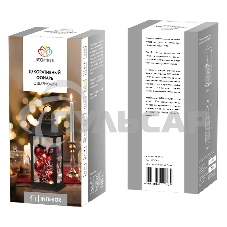 Декоративный фонарь Neon-night с шариками, черный корпус, размер 14х14х27 см, цвет теплый белый