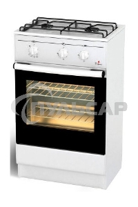 Плита газовая Darina 1AS GM 521 001 W белый/черный, конфорок 2 шт, духовка 45 л, 50 см x 85 см x 41 см