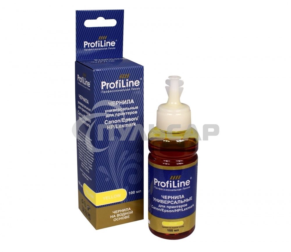 Чернила ProfiLine Premium для Canon/Epson/HP/Lexmark Yellow 100 мл водн