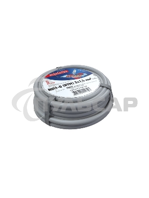 Кабель силовой медный NUM-O 2x1,5 мм², длина 5 метров, ГОСТ 31996-2012, ТУ 3520-015-38229892-2015 Rexant