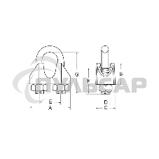 Зажим для троса d 10