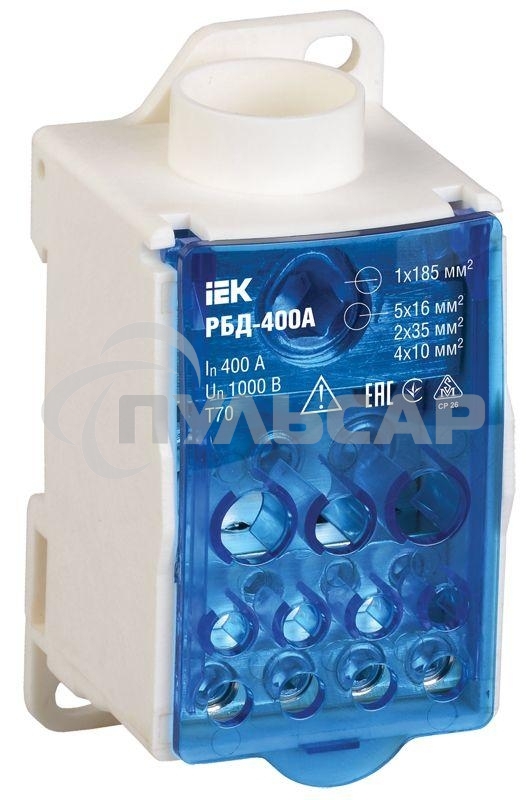 Блок распределительный на DIN-рейку РБД-400А ИЭК RBD-400