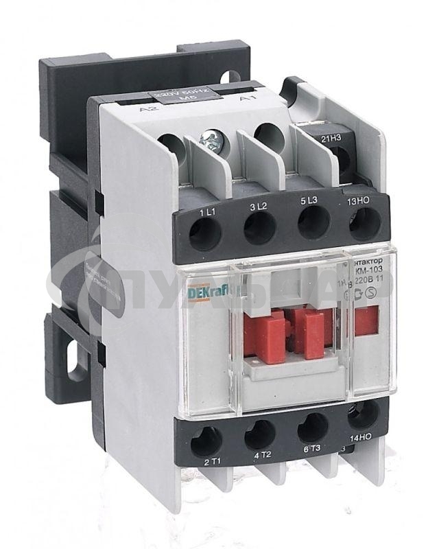 Контактор 18А 220В АС3 1НО+1НЗ КМ-103 DEKraft