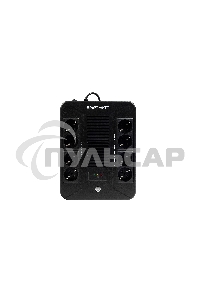 Источник бесперебойного питания SMARTWATT UPS SAFE PRO 1000 черный 1000/600 ВА/Вт, линейно-интерактивный, напольный/настенный, LED индикация, Shuko CEE7/4 - 8 шт. (4 шт. с резервным питанием, 4 шт. - сетевой фильтр)