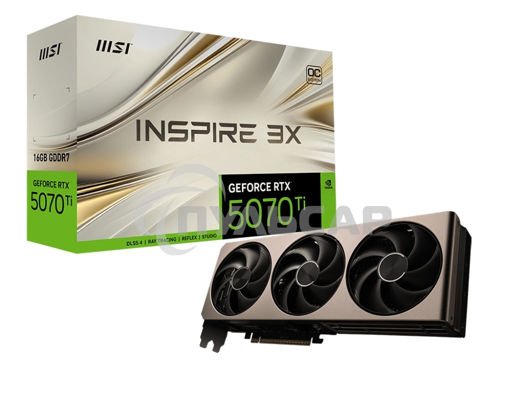 Видеокарта MSI GeForce RTX 5070 Ti 16G INSPIRE 3X OC RTX5070TI 16Gb 256bit GDDR7 2482/28000 HDMIx1 DPx3 HDCP