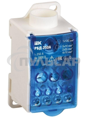 Распределительный блок Iek RBD-250 на DIN-рейку РБД-250А
