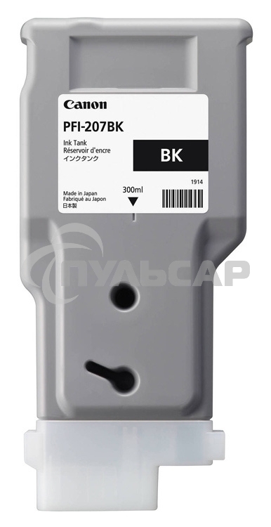 Картридж струйный Canon PFI-207 BK (8789B001) черный (300 мл) для Canon imagePROGRAPH iPF680, 685, 780, 785