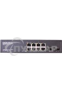 Коммутатор OSNOVO Гигабитный PoE коммутатор на 10 портов, 8 *10/100/1000 Base-T PoE, 2*SFP 1000 Base-T, PoE на порт до 30W, суммарно до 150W