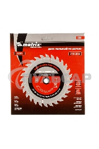Пильный диск Matrix по дереву, 190x20мм, 24 зуба + кольцо 16/20 Professional