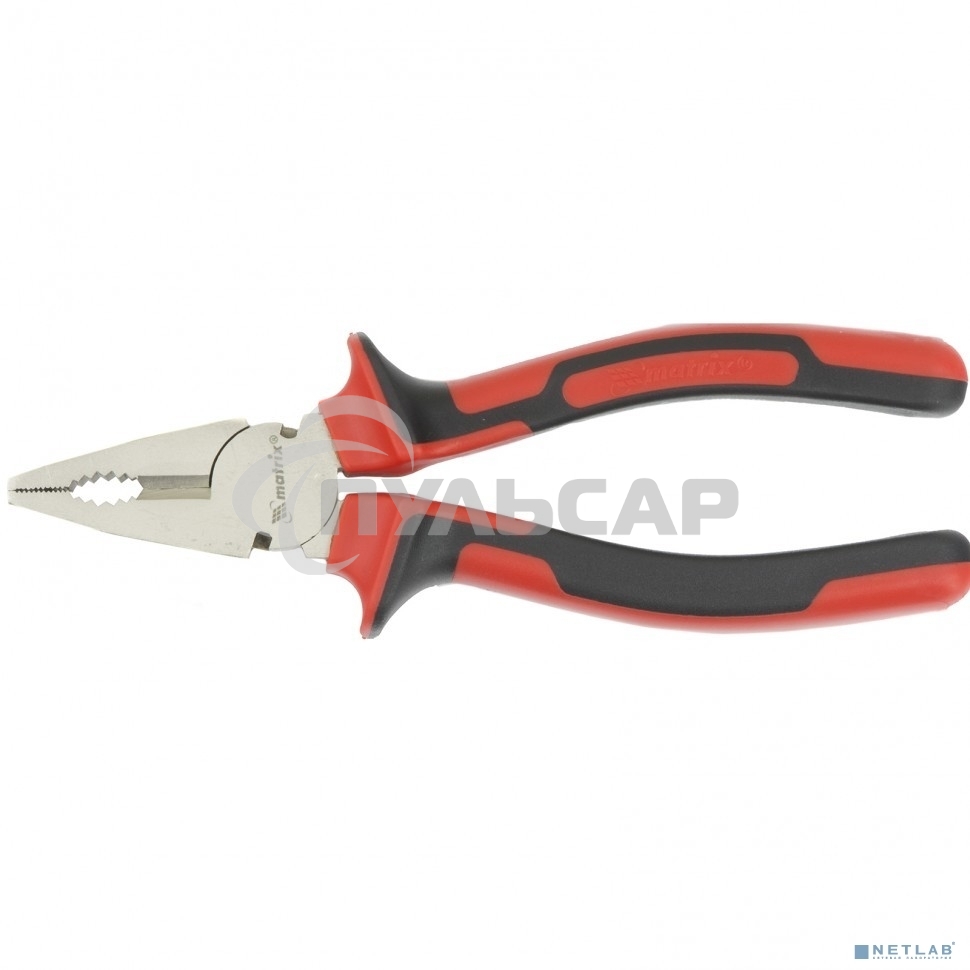 Плоскогубцы Matrix NICKEL, 180 мм, никелированные, двухкомпонентные рукоятки