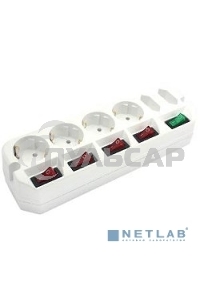 Сетевой удлинитель Most A16 5м (6 розеток) белый (пакет ПЭ)