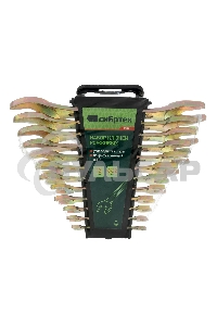 Набор ключей рожковых 6-32 мм, 12 шт, желтый цинк Сибртех