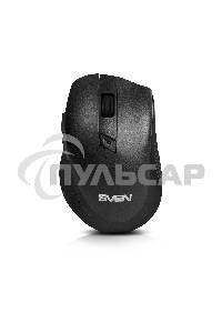 Мышь беспроводная SVEN RX-425W черный, 1600 dpi, радиоканал, USB, кнопки - 6