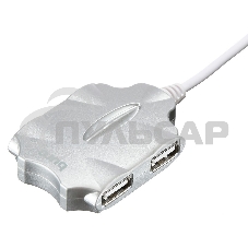 Разветвитель USB 2.0 Buro BU-HUB4-0.5-U2.0-Candy 4порт. серебристый Разветвитель USB 2.0 Buro BU-HUB4-0.5-U2.0-Candy 4порт. серебристый