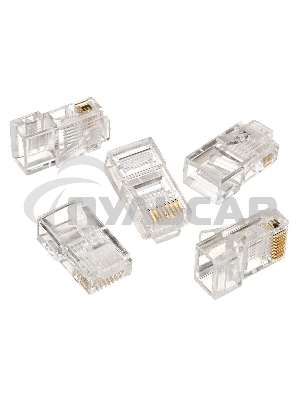 Коннектор Gembird Вилка RJ-45 LC-8P8C-001 (3-зубца) кат.5e, для одножильного кабеля (100 шт.)