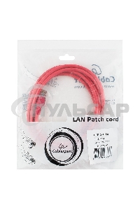 Патч-корд UTP Cablexpert кат.5e, 2м, литой, многожильный (розовый)