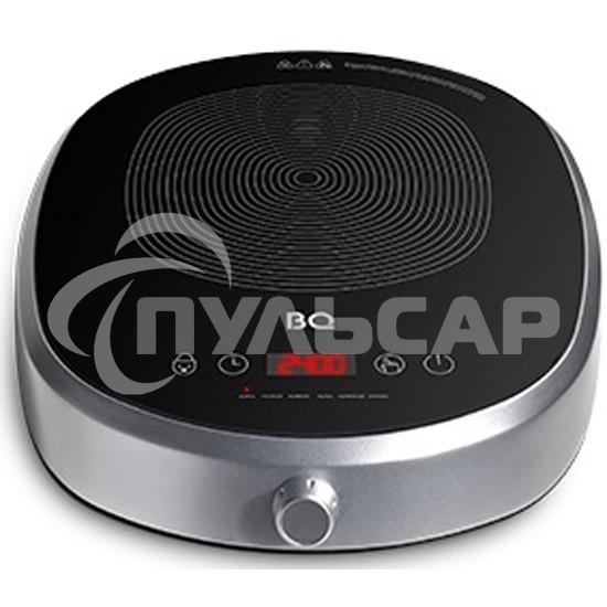 Индукционная плитка BQ HP121SS Grey Мощность 2400 Вт, Шаг переключения мощности 100 Вт, 24 режима нагрева