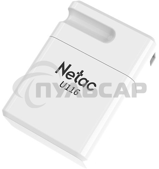 Флешка USB Netac U116 64 Gb <NT03U116N-064G-20WH>, USB 2.0, миниатюрная пластиковая белая