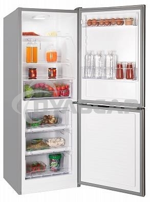 Холодильник Nordfrost NRB 131 S серебристый двухкамерный 170/100 л морозилка снизу, капельная система