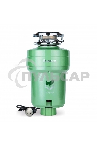 Измельчитель пищевых отходов Бирюса WD-750E2 750Вт, зеленый